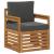 Canapea de exterior Lemn de acacia solid și poliester natural GartenMobel Dekor