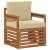 Canapea de exterior Lemn de acacia solid și poliester natural GartenMobel Dekor
