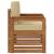 Canapea de exterior Lemn de acacia solid și poliester natural GartenMobel Dekor