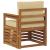 Canapea de exterior Lemn de acacia solid și poliester natural GartenMobel Dekor