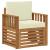 Canapea de exterior Lemn de acacia solid și poliester natural GartenMobel Dekor
