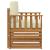 Canapea de exterior Lemn de acacia solid și poliester natural GartenMobel Dekor