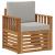 Canapea de exterior Lemn de acacia solid și poliester natural GartenMobel Dekor