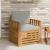 Canapea de exterior Lemn de acacia solid și poliester natural GartenMobel Dekor