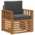 Canapea de exterior Lemn de acacia solid și poliester natural GartenMobel Dekor