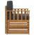 Canapea de exterior Lemn de acacia solid și poliester natural GartenMobel Dekor
