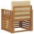 Canapea de exterior Lemn de acacia solid și poliester natural GartenMobel Dekor