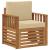 Canapea de exterior Lemn de acacia solid și poliester natural GartenMobel Dekor