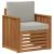Canapea de exterior Lemn de acacia solid și poliester natural GartenMobel Dekor