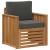 Canapea de exterior Lemn de acacia solid și poliester natural GartenMobel Dekor