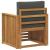 Canapea de exterior Lemn de acacia solid și poliester natural GartenMobel Dekor
