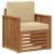 Canapea de exterior Lemn de acacia solid și poliester natural GartenMobel Dekor