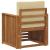 Canapea de exterior Lemn de acacia solid și poliester natural GartenMobel Dekor