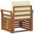 Canapea de exterior Lemn de acacia solid și poliester natural GartenMobel Dekor