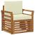 Canapea de exterior Lemn de acacia solid și poliester natural GartenMobel Dekor