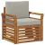 Canapea de exterior Lemn de acacia solid și poliester natural GartenMobel Dekor