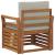 Canapea de exterior Lemn de acacia solid și poliester natural GartenMobel Dekor