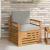 Canapea de exterior Lemn de acacia solid și poliester natural GartenMobel Dekor