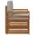 Canapea de exterior Lemn de acacia solid și poliester natural GartenMobel Dekor