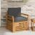 Canapea de exterior Lemn de acacia solid și poliester natural GartenMobel Dekor