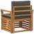 Canapea de exterior Lemn de acacia solid și poliester natural GartenMobel Dekor