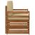 Canapea de exterior Lemn de acacia solid și poliester natural GartenMobel Dekor