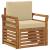 Canapea de exterior Lemn de acacia solid și poliester natural GartenMobel Dekor