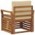 Canapea de exterior Lemn de acacia solid și poliester natural GartenMobel Dekor