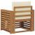 Canapea de exterior Lemn de acacia solid și poliester natural GartenMobel Dekor
