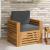 Canapea de exterior Lemn de acacia solid și poliester natural GartenMobel Dekor