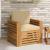 Canapea de exterior Lemn de acacia solid și poliester natural GartenMobel Dekor