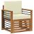 Canapea de exterior Lemn de acacia solid și poliester natural GartenMobel Dekor
