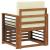 Canapea de exterior Lemn de acacia solid și poliester natural GartenMobel Dekor