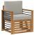 Canapea de exterior Lemn de acacia solid și poliester natural GartenMobel Dekor