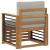 Canapea de exterior Lemn de acacia solid și poliester natural GartenMobel Dekor