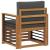 Canapea de exterior Lemn de acacia solid și poliester natural GartenMobel Dekor