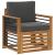 Canapea de exterior Lemn de acacia solid și poliester natural GartenMobel Dekor