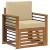 Canapea de exterior Lemn de acacia solid și poliester natural GartenMobel Dekor