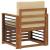 Canapea de exterior Lemn de acacia solid și poliester natural GartenMobel Dekor