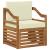 Canapea de exterior Lemn de acacia solid și poliester natural GartenMobel Dekor