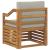 Canapea de exterior Lemn de acacia solid și poliester natural GartenMobel Dekor