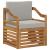Canapea de exterior Lemn de acacia solid și poliester natural GartenMobel Dekor