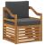 Canapea de exterior Lemn de acacia solid și poliester natural GartenMobel Dekor