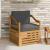Canapea de exterior Lemn de acacia solid și poliester natural GartenMobel Dekor