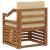 Canapea de exterior Lemn de acacia solid și poliester natural GartenMobel Dekor