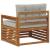 Canapea de exterior Lemn de acacia solid și poliester GartenMobel Dekor