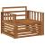 2 Bucată Sofa cu Brațe Lemn Solid de Acacia natural GartenMobel Dekor