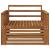 2 Bucată Sofa cu Brațe Lemn Solid de Acacia natural GartenMobel Dekor