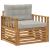 Canapea de exterior Lemn de acacia solid și poliester GartenMobel Dekor