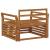 2 Bucată Sofa cu Brațe natural GartenMobel Dekor